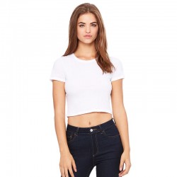 Plain Women's polycotton crop top Bella+Canvas 122 GSM